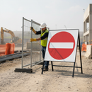 Premium No Entry Symbol Metal Road Sign - 750mm Square with Engineer Grade Retroreflective Face