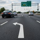 Professional Thermoplastic Road Marking Left Arrow for Traffic Lane Deflection - Quick Installation, Multiple Sizes Available