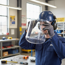 Premium Clear Polycarbonate Visor with Chinguard for Extra Protection