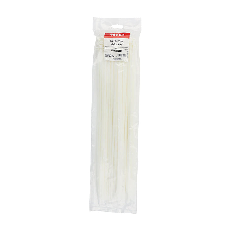 Cable Ties - Natural - 4.8 x 370