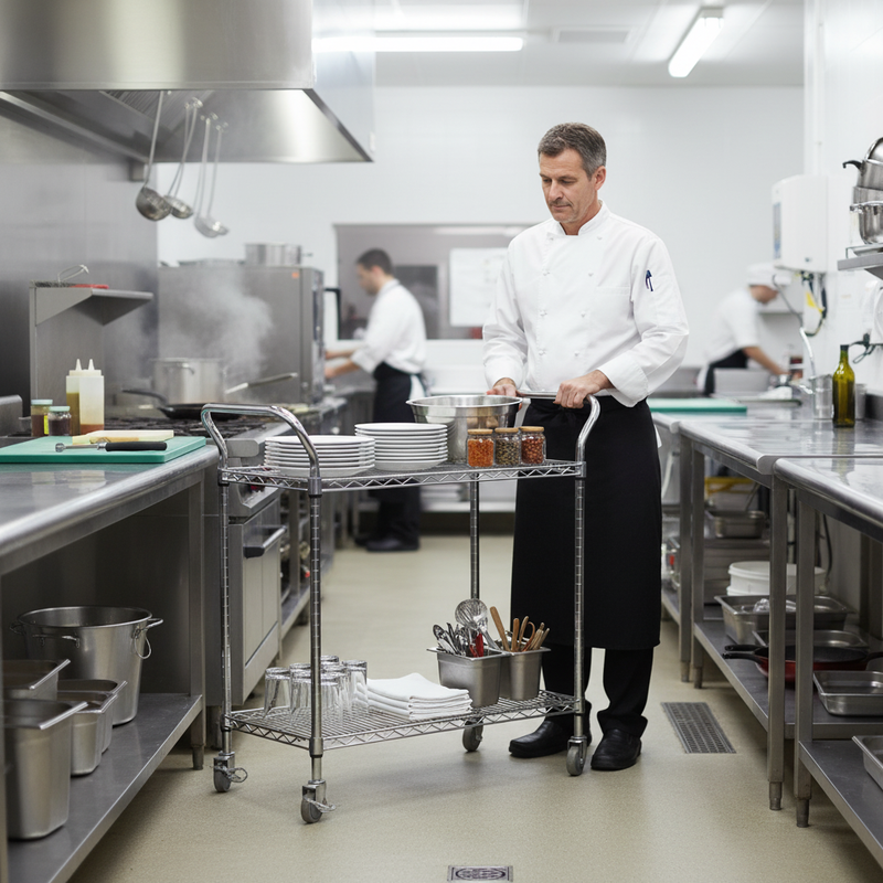 Heavy Duty General Purpose Trolley with Adjustable Shelves - 2 Levels