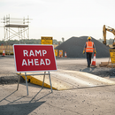 Premium Ramp Ahead Sign for Road Resurfacing - 1050x750mm Warning Sign for Drivers