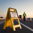 Premium 'On Slip Road' Supplementary Plate for 750mm Metal Road Signs with Retroreflective Face