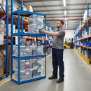 Heavy Duty Shelving Unit 1600mm High with 8x 33.5L Storage Boxes