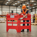 Premium Heavy Duty Pedestrian Safety Barrier - Lightweight HDPE with High Stability and Reflective Panels