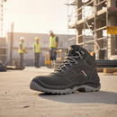 Premium Safety Boot with Steel Toe Protection and Breathable Suede Leather for Workplace Safety