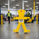 Premium Safety Barrier with Stand - Ideal for Maintenance and Cleaning Notifications with Six Message Signs