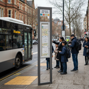 Premium Contemporary Bus Stop Sign with Galvanised Steel Construction for Clear Visibility and Route Information