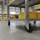 125mm Premium Swivel Plate Castor with Elastic Nylon Centre Roller Bearing