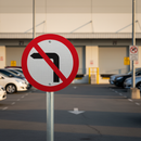 Professional No Left Turn Sign for Junctions - Available in Multiple Sizes from 300mm to 1200mm
