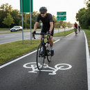 Premium Thermoplastic Cycle Symbol Marking for Road and Off-Road Use - Clear Designation for Cyclists