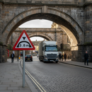Premium Available Headroom Arch Bridge Post Mounted Sign - Customizable Dimensions for Safety and Compliance