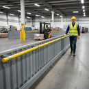 Premium Powder Coated Circular Hollow Section Hand Rail for Armco Barriers - 3m Lengths in Yellow or Galvanized Steel