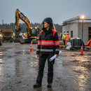 Premium Class 1 Hi-Vis Shell Jacket for Women with Waterproof and Windproof Features, Detachable Hood and Comfortable Lining