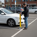 Premium Fold Down Lockable Parking Post with Push Lock Mechanism for Enhanced Security