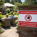 Private Property Safety Sign – 600mm x 450mm – Rigid Plastic – Indoor/Outdoor Use