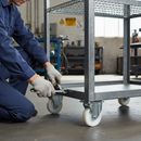 125mm Heavy Duty Braked Swivel Plate Castor Nylon Wheel with 200Kg Load Capacity