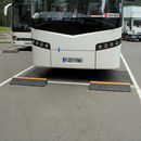 Professional Heavy Duty Coach Wheel Stops 1000mm - Rubber Construction with Fixings for Safe Parking
