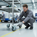 100mm Premium Braked Swivel Bolt Hole Castor Anti-Static