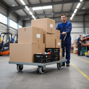 200mm Fixed Plate Heavy Duty Castor with White Nylon Wheel