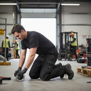 Premium Heavy Duty Work Trousers with Adjustable Knee Pad Pockets and Breathable Fabric Blend for All-Season Comfort