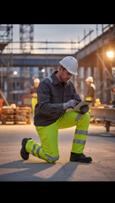 Premium Recyclable Trousers Made from 240gsm 100% Recycled Polyester with High-Visibility Features and Durable Design