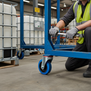 200mm Premium Swivel Bolt Hole Castor with Blue Elastic