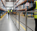 Premium Chrome Customer Guidance Rail for Retail Queuing and Pedestrian Management with Steel Construction