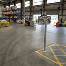 Heavy Duty Traffic Mirror Sign Post - Hot Dip Galvanised Steel with Top Cap for Traffic Regulation and Safety