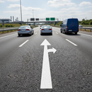 Professional Thermoplastic Road Marking Arrow for Right Turns - Durable and Versatile for Junctions and Car Parks