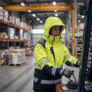 Premium Women's Hi-Vis Winter Jacket - Waterproof, Windproof, and Adjustable Fit with Detachable Hood
