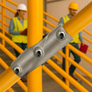 Adjustable Cross Clamp – 30°–45° Handrail Fitting, 33.7mm to 48.3mm