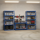 Premium Shelving Units and Workbench - Heavy Duty Storage Solution