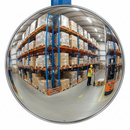 Premium Half Sphere Convex Wall Mount Mirror for 3 Directional Viewing in Warehouses - Multiple Size Options Available