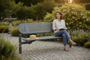 Premium 1.8m Outdoor Bench with Angled Back Support and Customizable Top Caps in Vibrant Colors