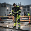 Premium Hi-Visibility Shell Jacket - Windproof, Waterproof, and Comfortable Design with Detachable Hood for Enhanced Usability