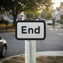 Premium End Supplementary Plate for Road Signage - Customizable Dimensions for Traffic Management