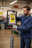 Heavy Duty A4 Portrait Advertising Sign Frame with Top Cap for High Usage Areas - High-Quality Professional Grade for Industrial and Commercial App...