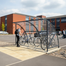 Premium Economy Open Front 8 Cycle Shelter with Steel Framework and UV-Resistant Roof Options