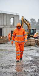 Premium Heavyweight Padded Thermal Lined Rain Trousers with High Visibility Features and Fully Taped Seams