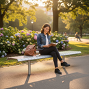 Premium Heavy Duty Outdoor Steel Bench for Parks and Public Spaces - Durable, Comfortable Seating with Galvanised and Powder Coated Finishes