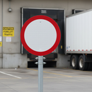 Premium All Vehicles Prohibited Post Mounted Sign - Durable Face Only Design for Safety and Compliance