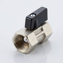 3/8in BSP Female Plated Brass Mini Ball Valve 41mm (view 2)