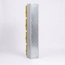 Four-door galvanised steel locker 1200mm wide, 450mm depth (view 2)