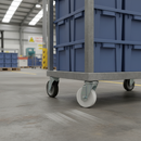 100mm Fixed Plate High-Performance Castor with White Nylon Wheel