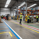 Premium Indoor Line Marking Tape 75mm x 33m - Self-Adhesive, Multiple Colors for Warehouses and Factories