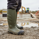 Premium Heavy Duty Safety Boot with Steel Toe Caps and Slip-Resistant PU Outsole for Maximum Grip in Slippery Conditions