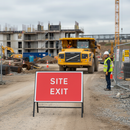 Premium Site Exit Road Sign 1050x750mm - Engineer Grade Retroreflective Metal Construction