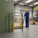Premium Door Guard Protection Stopper - Heavy Duty Safety Barrier for Wall Protection with Rubber Shock Absorber and Easy Installation
