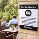 Polite Notice Abusive Language or Threatening Behaviour Will Not Be Tolerated Sign – 1mm Rigid Plastic – Indoor/Outdoor Use